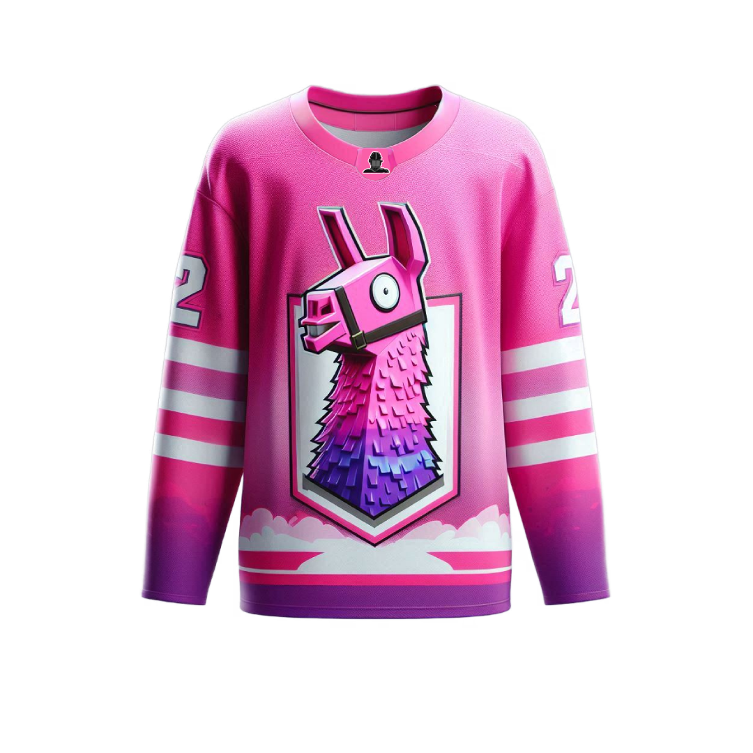 Pink Llama Home - Hockey Jersey