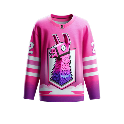 Pink Llama Home - Hockey Jersey