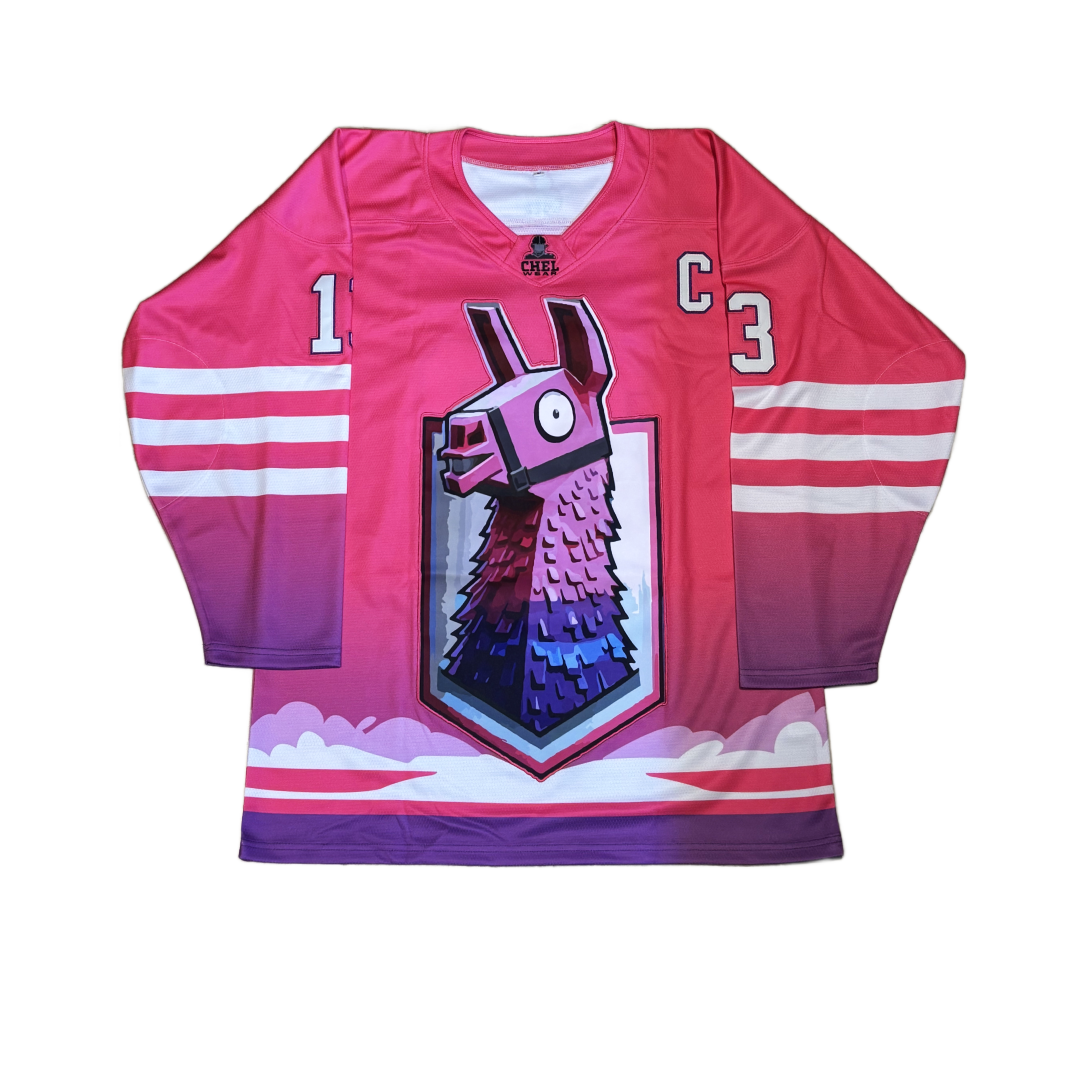 Pink Llama Home - Hockey Jersey