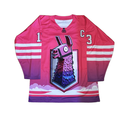 Pink Llama Home - Hockey Jersey