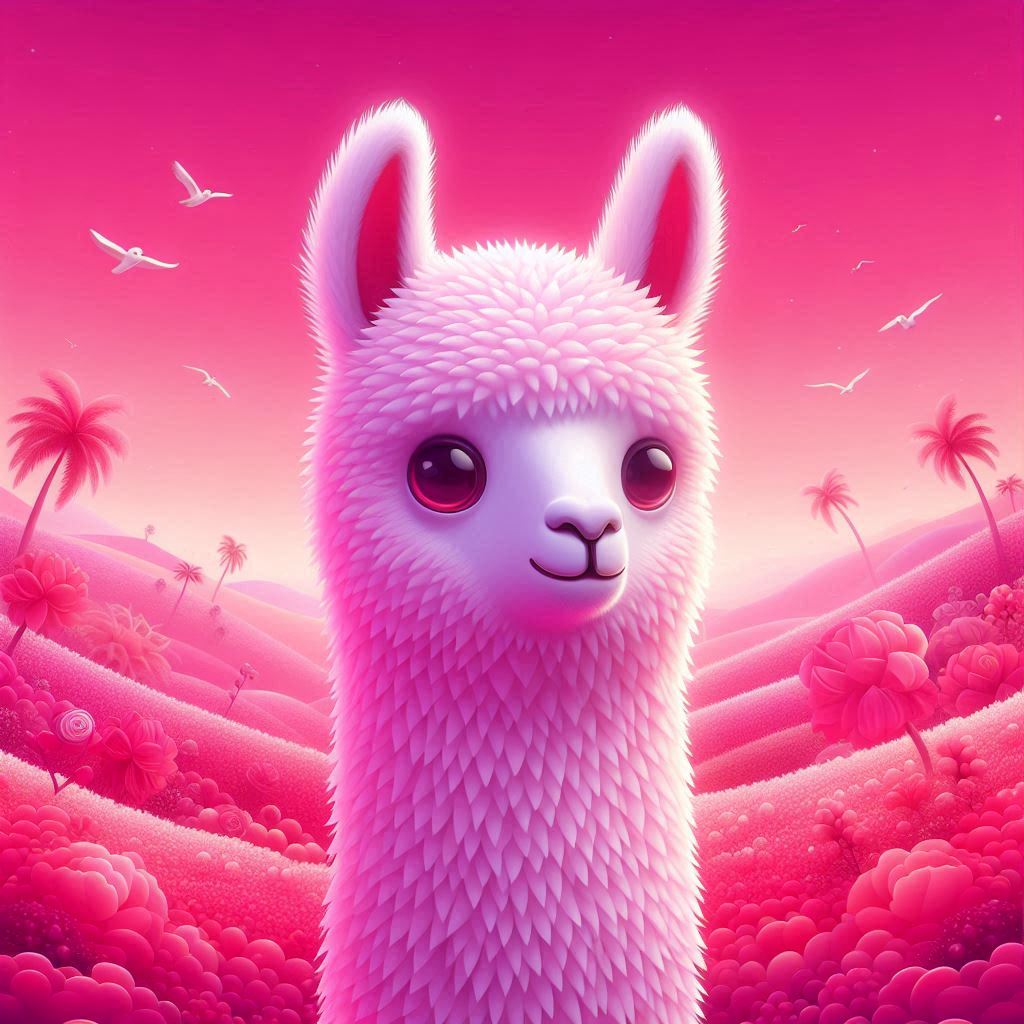 Chandail Rose Llama (Visiteur)